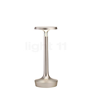 Flos Bon Jour Unplugged Chrom matt mit Touchdimmer Krone transparent