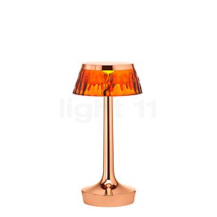 Flos Bon Jour Unplugged Lampada ricaricabile LED corpo rame/corona ambrato