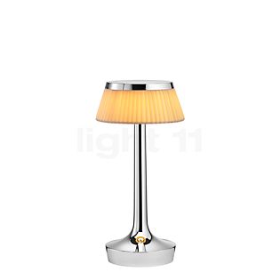 Flos Bon Jour Unplugged Lampe rechargeable LED corps chrome brillant/couronner maille