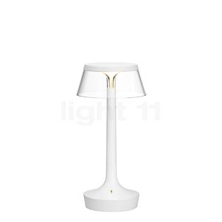 Flos Bon Jour Unplugged, lámpara recargable LED cuerpo blanco/corona transparente