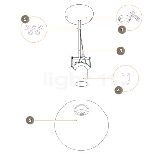 Flos Diffusor für Glo-Ball S1 - Ersatzteil Nr. 2, diffusor