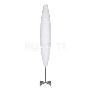 Foscarini Havana, lámpara de pie cuerpo aluminio/pantalla blanca