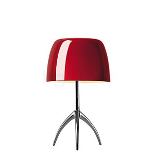 Foscarini Lumiere Table Lamp Grande aluminium/red - with dimmer