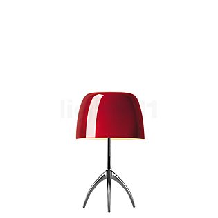 Foscarini Lumiere Table Lamp Piccola aluminium/red - with switch