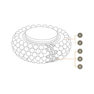 Foscarini Kugeln für Caboche Plus - Ersatzteil Balls, transparent (8 piece)