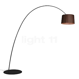 Foscarini Twiggy Elle Wood, lámpara de arco LED negro - palisander - tunable white