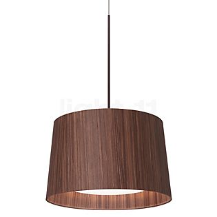 Foscarini Twiggy Wood, lámpara de suspensión LED borgoña - palisander - tunable white