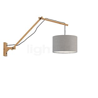 Good & Mojo Andes Væglampe med arm natur/lysegrå, ø32 cm, D.70 cm