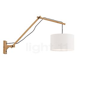 Good & Mojo Andes Wall Light with arm natural/white, ø32 cm, D.70 cm