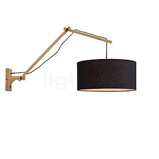 Good & Mojo Andes, lámpara de pared con brazo natural/negro, ø47 cm, prof.70 cm