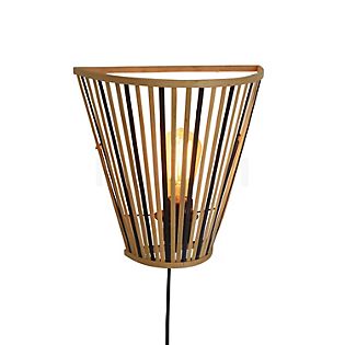 Good & Mojo Merapi, lámpara de pared natural/negro