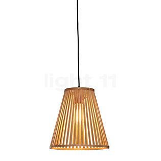 Good & Mojo Merapi, lámpara de suspensión cónico natural/negro - 30 cm