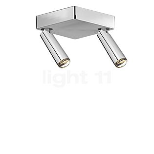 Grau Clear Loftlampe LED 2-flammer krom