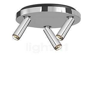 Grau Clear Loftlampe LED 3-flammer krom