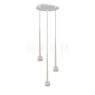 Grau Falling Sun Lampada a sospensione LED Cluster - 3 fuochi sabbia - 200 cm