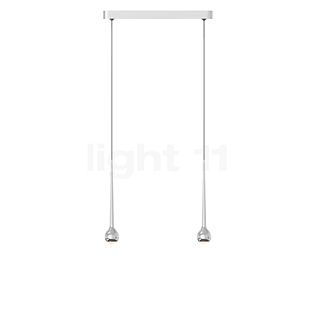 Grau Falling Sun Trace Hanglamp LED 2-lichts chroom - 600 cm