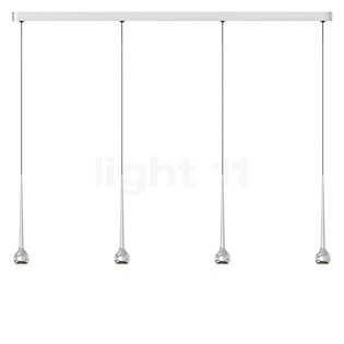 Grau Falling Sun Trace Hanglamp LED 4-lichts chroom - 600 cm