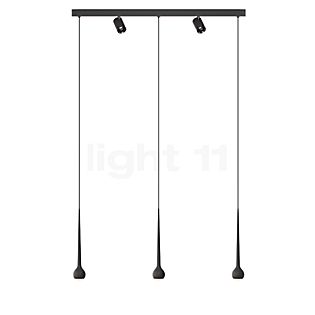 Grau Falling Sun Trace Pendant Light LED 5 lamps black - 600 cm