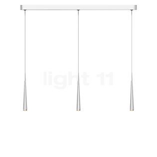 Grau Niceone Hanglamp LED 3-lichts chroom/grijs - 600 cm