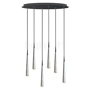 Grau Niceone Hanglamp LED Cluster - 6-lichts aluminium/bruingrijs - 600 cm