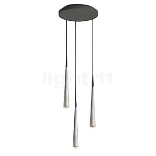 Grau Niceone Lampada a sospensione LED Cluster - 3 fuochi alluminio/grigio-marrone - 600 cm