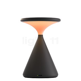 Grau Salt Lampada ricaricabile LED nero