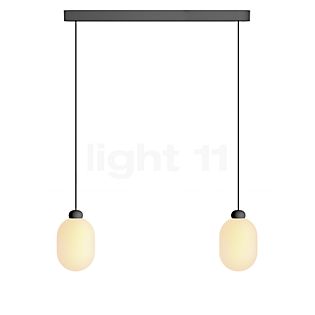 Grau Sun Suspension LED 2 foyers noir - réglable en hauteur