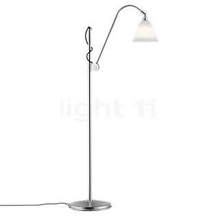 Gubi BL3, lámpara de pie cromo/porcelana - ø16 cm