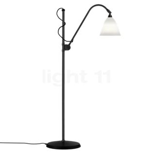 Gubi BL3, lámpara de pie negro/porcelana - ø16 cm