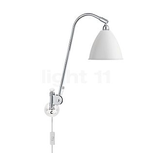 Gubi BL6, lámpara de pared cromo/blanco