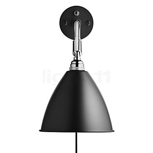 Gubi BL7, lámpara de pared cromo/negro
