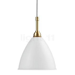 Gubi BL9, lámpara de suspensión latón/blanco - ø40 cm