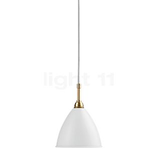 Gubi BL9, lámpara de suspensión latón/blanco mate - ø16 cm