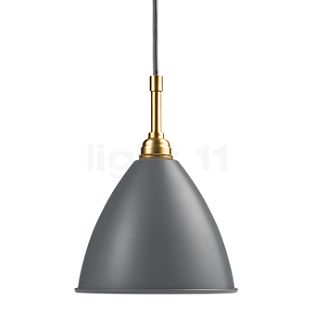 Gubi BL9, lámpara de suspensión latón/gris - ø40 cm
