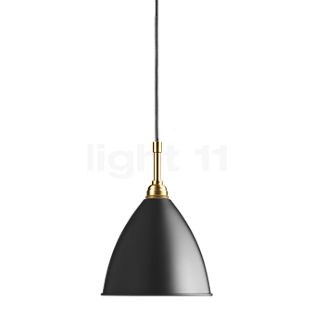 Gubi BL9, lámpara de suspensión latón/negro - ø21 cm