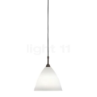 Gubi BL9, lámpara de suspensión negro/porcelana - ø16 cm