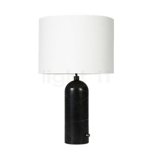 Gubi Gravity Bordlampe lampeskærm hvid/fod marmor sort - 65 cm