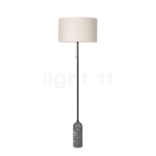 Gubi Gravity Floor Lamp shade linen/base marble grey