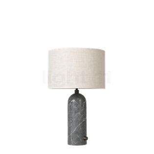 Gubi Gravity Lampe de table abat-jour lin/pied marbre gris - 49 cm