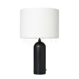 Gubi Gravity, lámpara de sobremesa pantalla blanco/pie acero negro - 65 cm