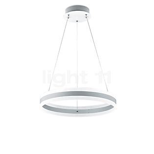Helestra Liv, lámpara de suspensión LED blanco mate, ø60 cm
