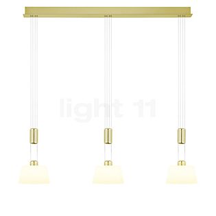 Hell Elegance Hanglamp LED 3-lichts messing mat