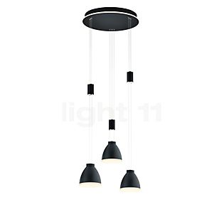Hell Leni, lámpara de suspensión LED 3 focos - Cluster negro
