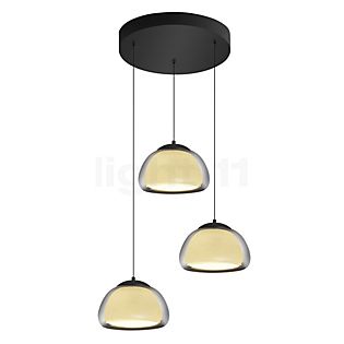 Hell Luxxo Suspension LED Cluster - 3 foyers noir