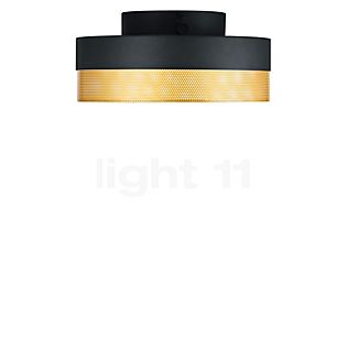 Hell Mesh, lámpara de techo LED negro/dorado - 30 cm