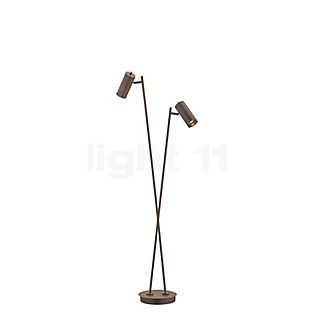 Hell Polo, lámpara de pie 2 focos gris pardo - 130 cm
