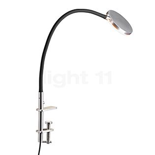 Holtkötter Flex K, lámpara con pinza LED aluminio/gris