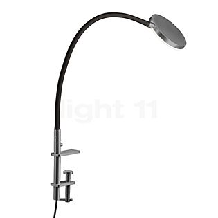 Holtkötter Flex K, lámpara con pinza LED platino/negro