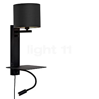 It's about RoMi Florence, lámpara de pared negro - con luz de lectura - con pantalla
