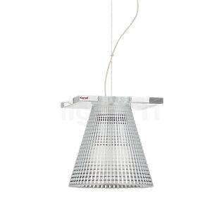 Kartell Light-Air Pendant light clear with embossed pattern